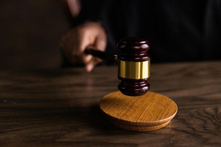 Gavel banging on a desk