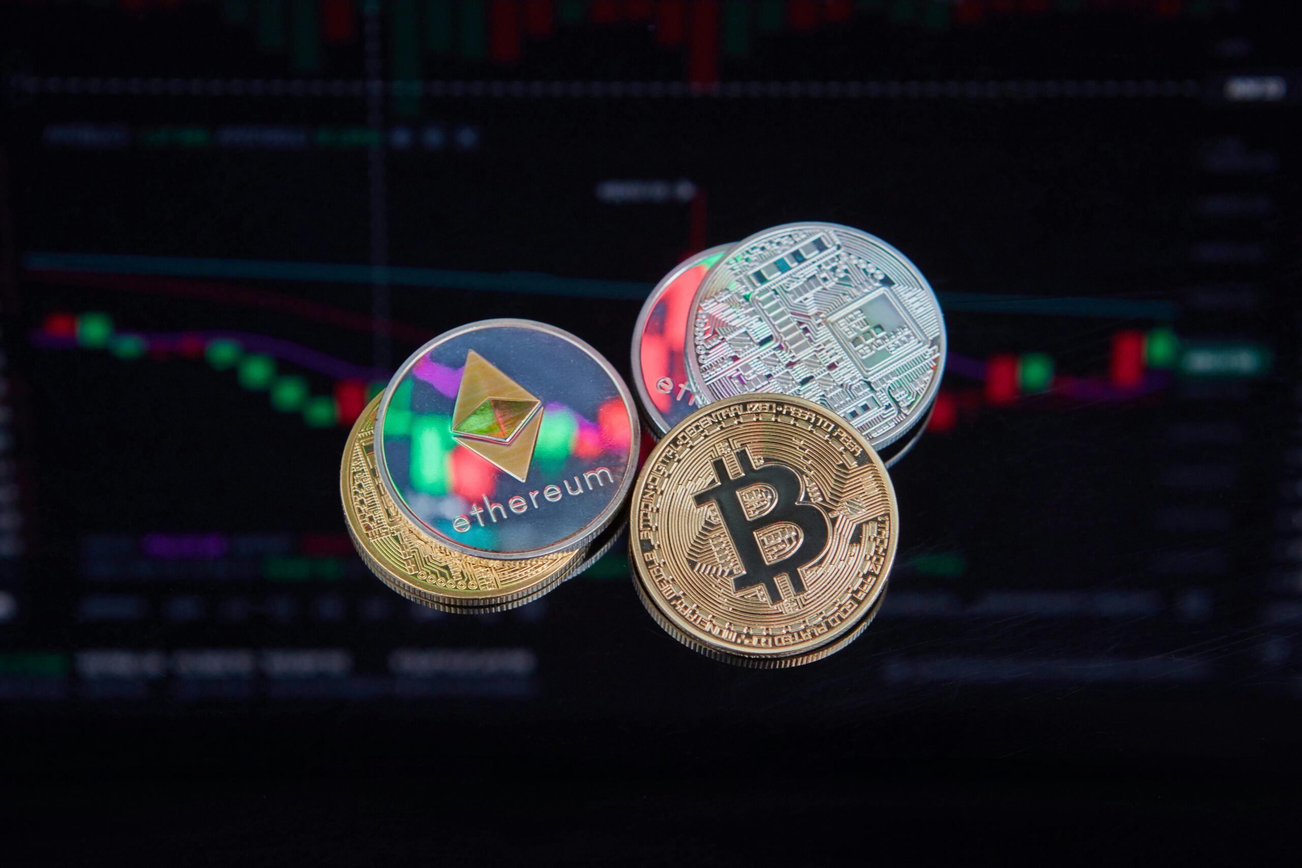 A few different types of digital coins